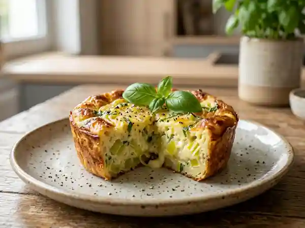 Flan de poireaux au basilic : recette savoureuse et légère - Photo de présentation
