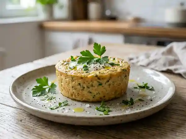 Flan de poisson onctueux aux herbes fraîches - Photo de présentation
