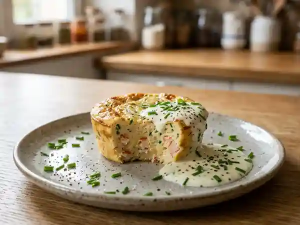 Flan de surimi aérien et sa sauce fraîche - Photo de présentation
