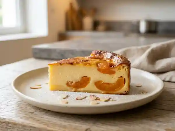 Flan fondant aux abricots frais : recette facile et gourmande - Photo de présentation