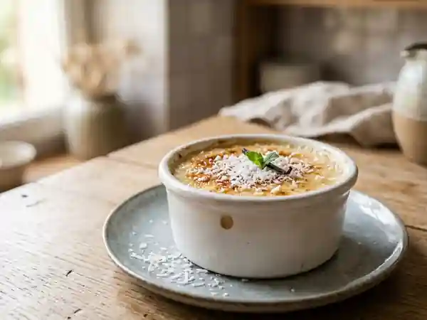 Flan léger à la noix de coco : dessert gourmand et sain - Photo de présentation