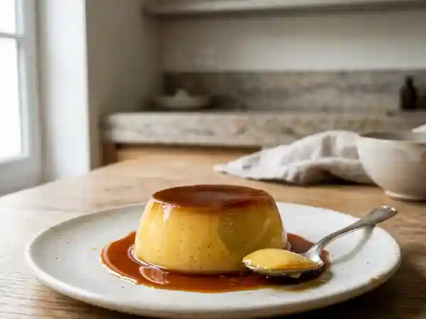 Flan aux œufs fondant et crémeux - Photo de présentation