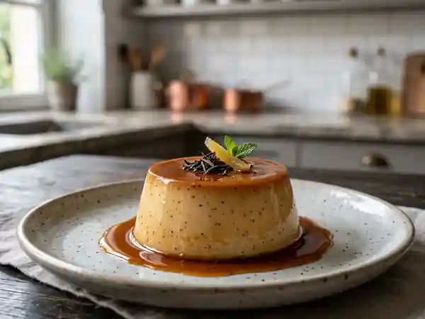 Flan onctueux infusé au thé Earl Grey - Photo de présentation