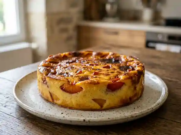 Flan pâtissier aux brugnons : dessert crémeux et fruité - Photo de présentation