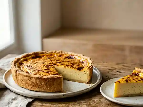 Flan pâtissier classique onctueux pour une personne - Photo de présentation