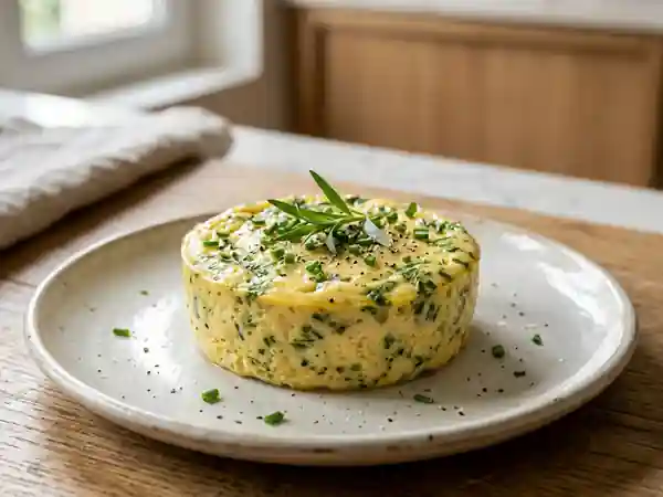 Flan soyeux aux herbes fraîches - Photo de présentation