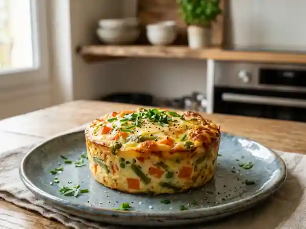 Flan salé rapide à la macédoine de légumes - Photo de présentation