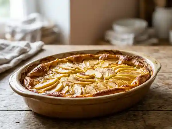 Flaugnarde aux pommes fondantes : dessert traditionnel et gourmand - Photo de présentation