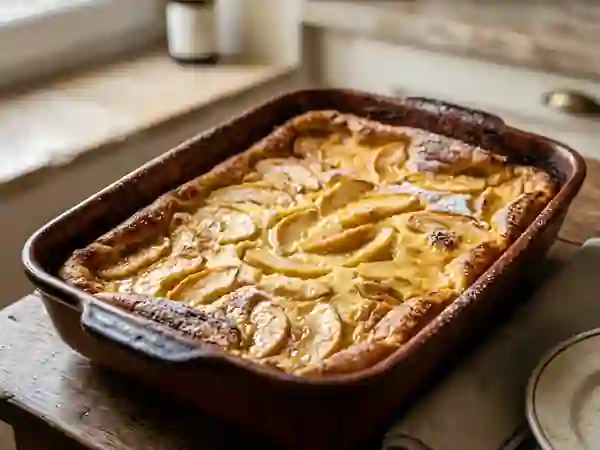Flognarde aux pommes vanillée - Photo de présentation