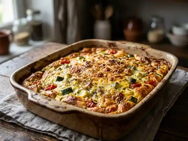 Flognarde salée gourmande aux légumes de saison - Photo de présentation