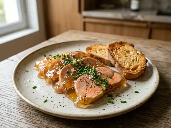 Foie de lotte en gelée de Sauternes, une entrée raffinée et gourmande - Photo de présentation