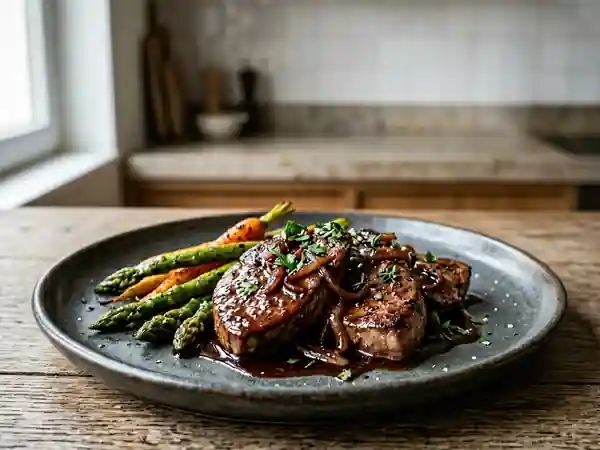 Foie de veau déglacé au balsamique - Photo de présentation