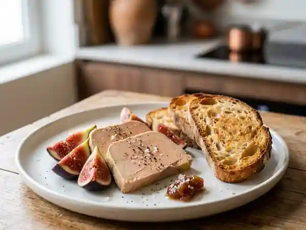 Foie gras fondant et figues fraîches - Photo de présentation