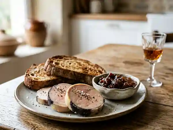 Foie gras au torchon fondant et Armagnac - Photo de présentation