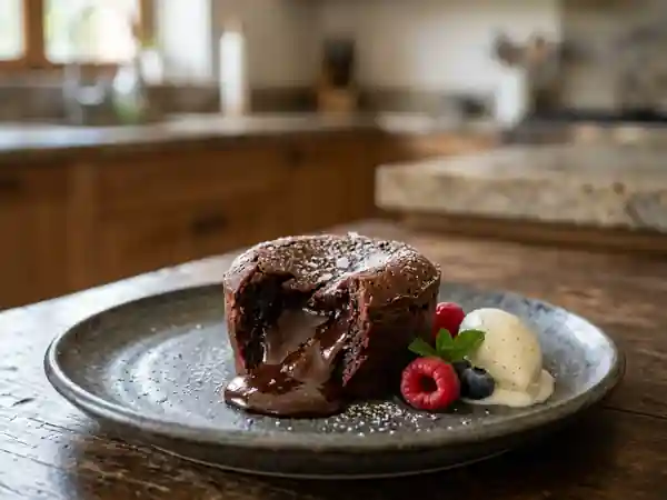 Cœur coulant au chocolat noir intense - Photo de présentation