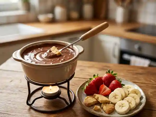 Fondue au Toblerone fondante et fruitée - Photo de présentation