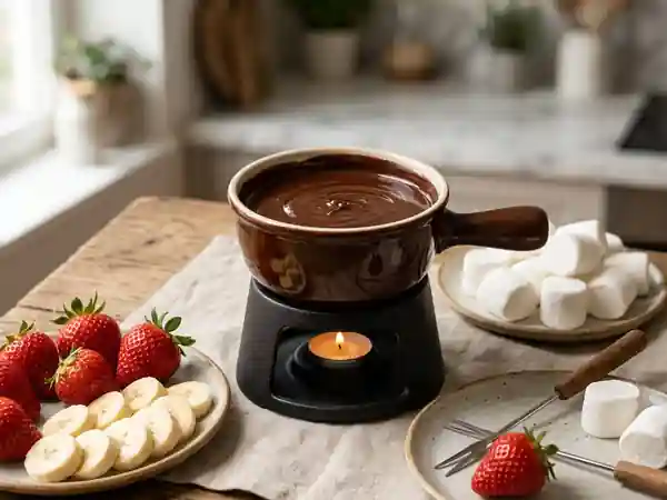 Fondue au chocolat noir soyeuse - Photo de présentation