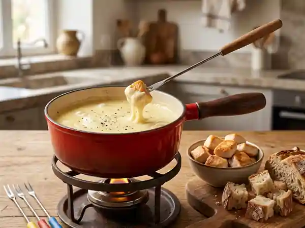 Fondue au Poulet Crémeuse et Savoureuse pour 1 Personne - Photo de présentation