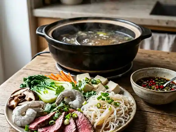 Fondue Chinoise au Bouillon Parfumé et Gingembre - Photo de présentation
