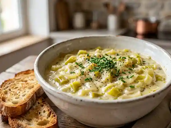Fondue de poireaux crémeuse au comté - Photo de présentation