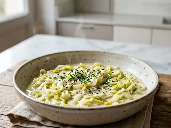 Poireaux fondants à la crème légère - Photo de présentation