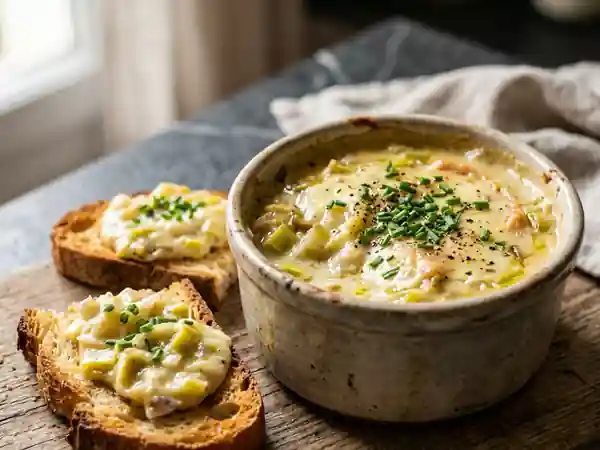 Poireaux fondants à l'Époisses crémeux - Photo de présentation