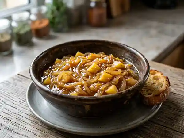 Fondue d'Oignons et Pommes Fondantes - Photo de présentation
