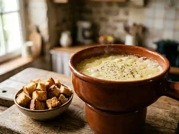 Fondue normande aux trois fromages : recette gourmande et facile - Photo de présentation