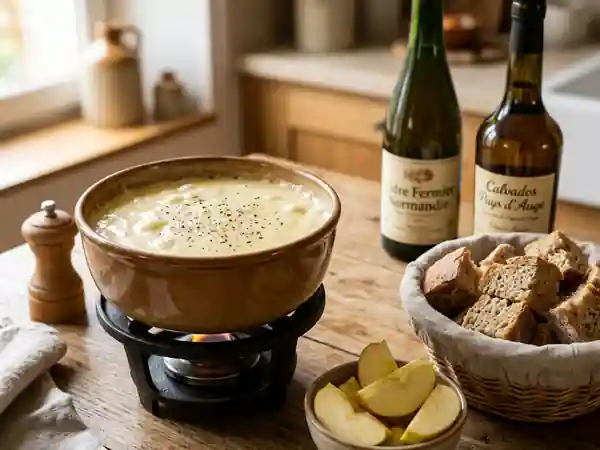 Fondue normande onctueuse au calvados - Photo de présentation