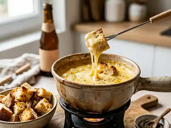 Fondue Bruxelloise Fondante au Cheddar - Photo de présentation