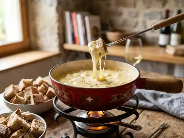 Fondue Suisse Crémeuse et Filante - Photo de présentation