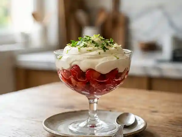 Fraises Acidulées à la Crème Onctueuse - Photo de présentation