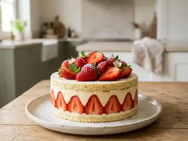 Fraisier à la mousseline vanillée intense - Photo de présentation