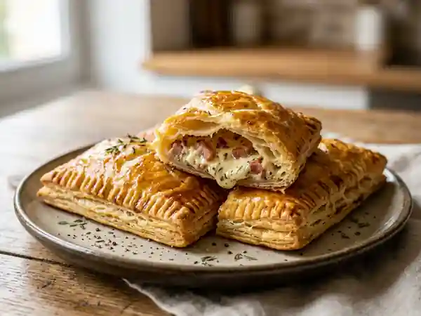 Friands feuilletés chèvre et lardons - Photo de présentation