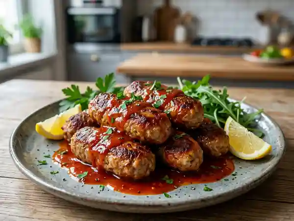Fricadelles moelleuses et sauce chili - Photo de présentation