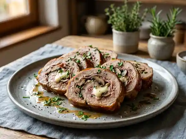 Fricandeau de veau fondant à la mozzarella - Photo de présentation