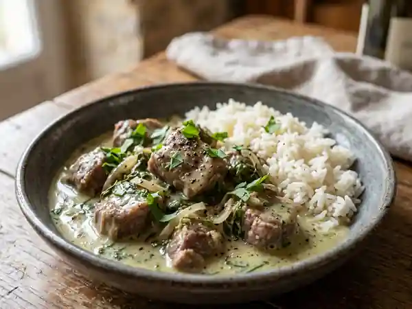 Fricassée d'agneau fondante à l'oseille - Photo de présentation