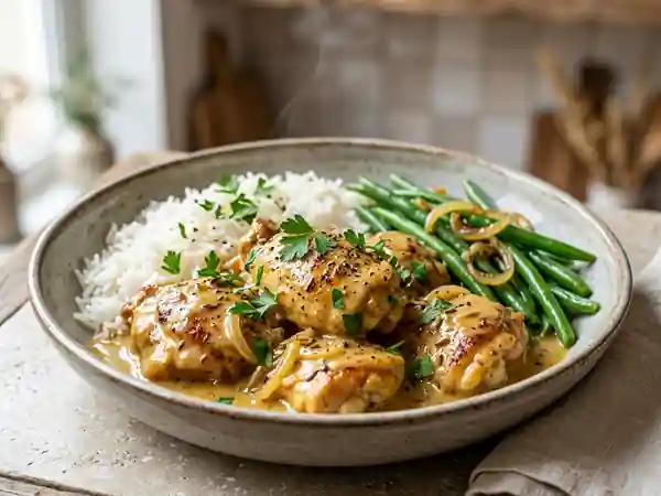 Fricassée de poulet crémeuse au cumin - Photo de présentation