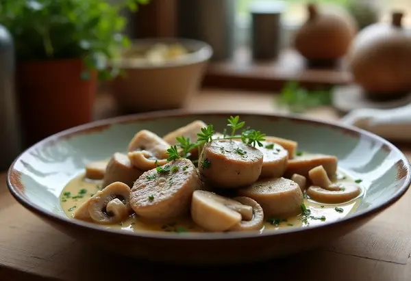 Fricassée de rognons au Madère et champignons savoureux