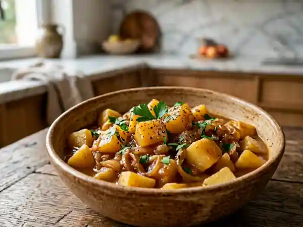 Fricot de pommes de terre fondant à la cannelle - Photo de présentation