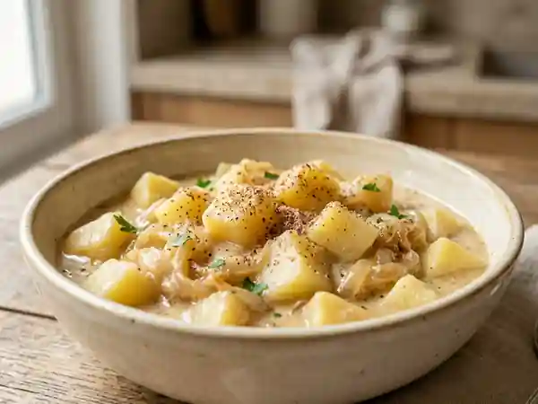 Fricot de pommes de terre à la muscade : recette traditionnelle savoureuse - Photo de présentation