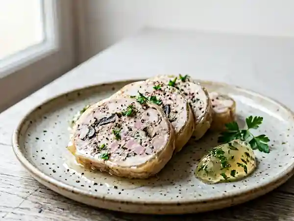Galantine de Poulet aux Cèpes et Jambon - Photo de présentation