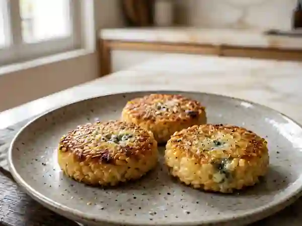 Galets de riz croustillants au roquefort - Photo de présentation