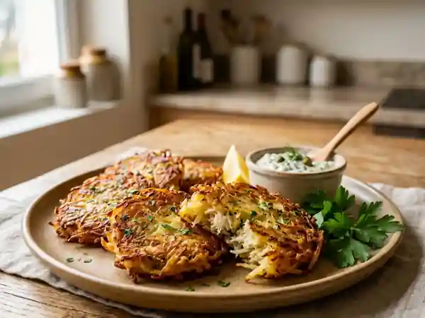 Galette de pommes de terre à la morue savoureuse - Photo de présentation