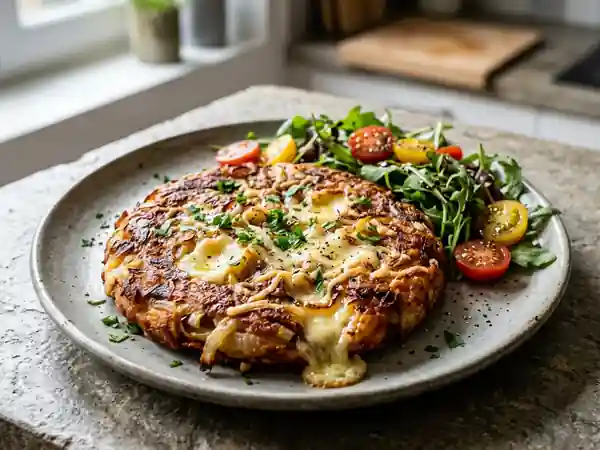 Galette dorée au Vacherin et oignons confits - Photo de présentation