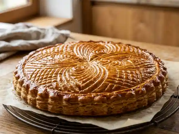 Galette des rois croustillante à l'amande - Photo de présentation