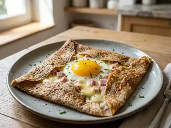 Galette sarrasin croustillante jambon-fromage - Photo de présentation