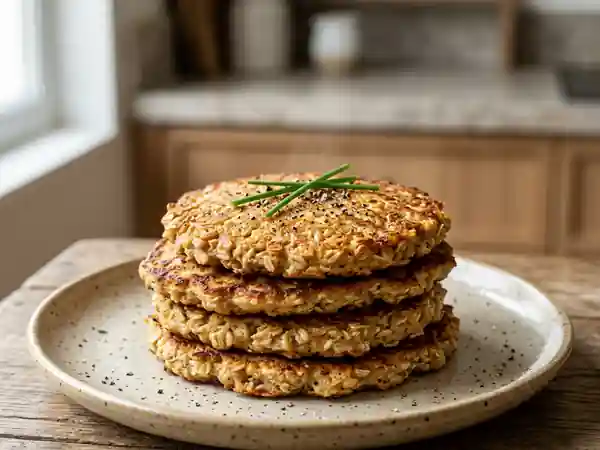 Galettes d'avoine dorées et croustillantes - Photo de présentation