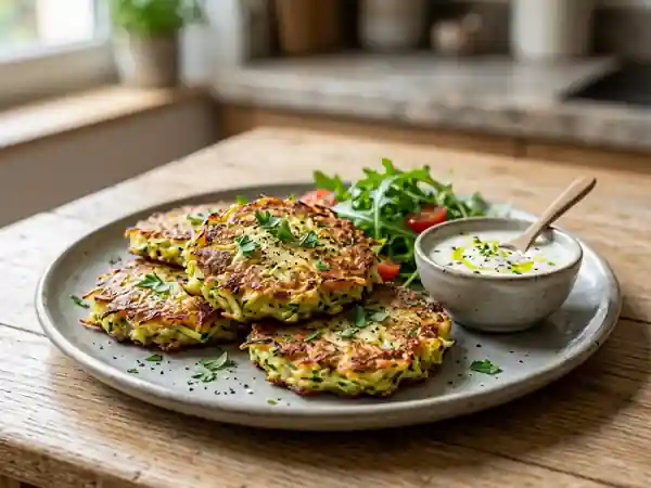 Galettes de courgettes rapides et savoureuses - Photo de présentation