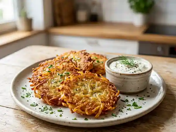 Galettes de pommes de terre croustillantes maison - Photo de présentation